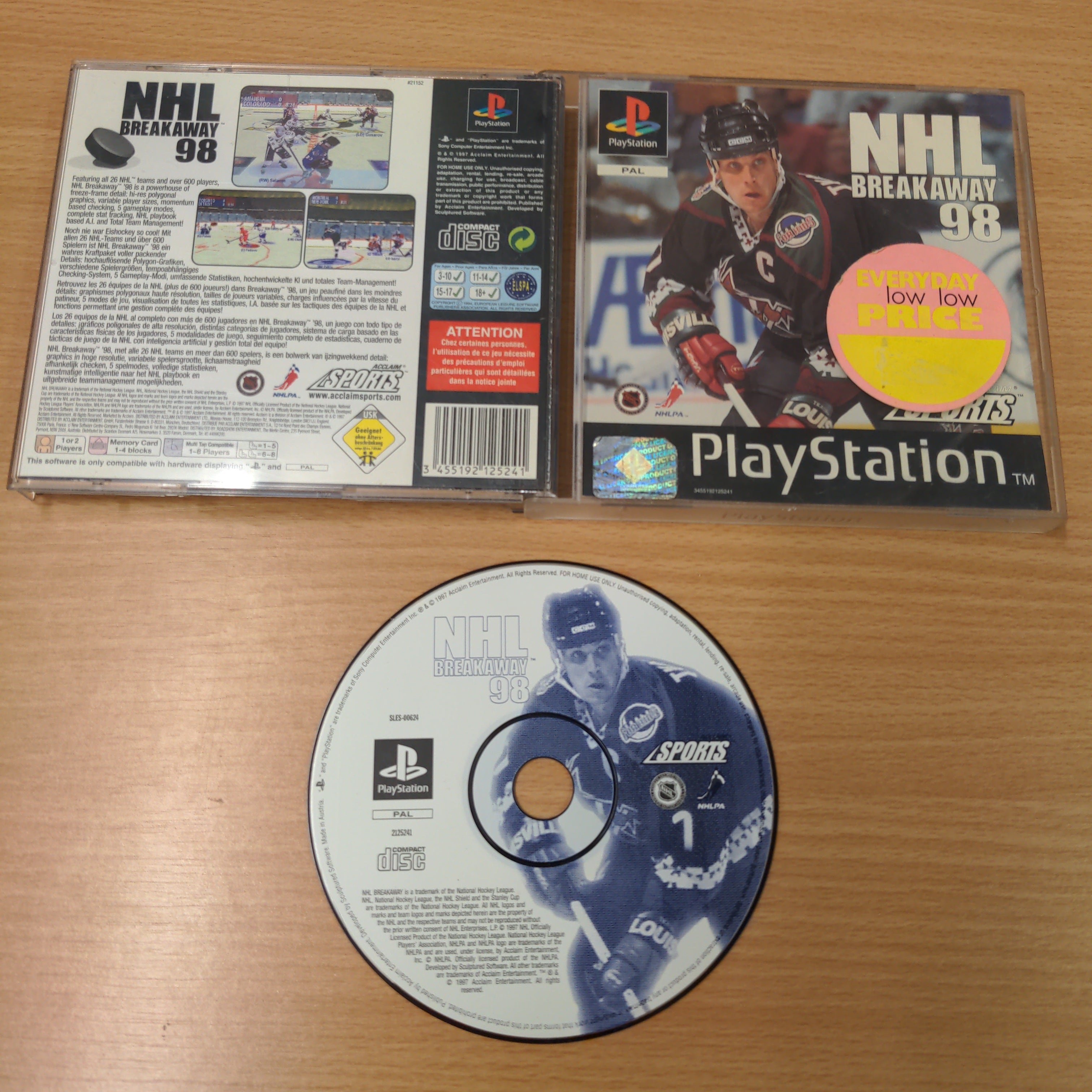 NHL Breakaway 98 Sony PS1 game NHL Breakaway 98 Sony PS1 game